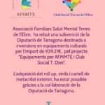 La Diputació de Tarragona col·labora amb l’Associació AFSMTE.
